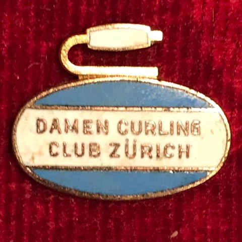 Curling Club CC Kandersteg Switzerland Pin Lapel Pinback 