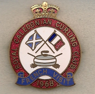 Broche RCCC Royal Caledonian Curling Club – USA 1963 – Émail Rare
